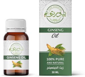 Pure Ginseng Oil for Hair Growth, Thickening, and Skin Repair from Purity, Anti-Wrinkle and Anti-Aging, Undiluted, 30ml